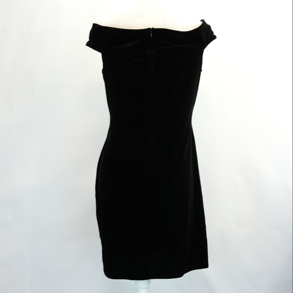 French Connection Velvet Off Shoulder Sheath Dress - Picture 4 of 8